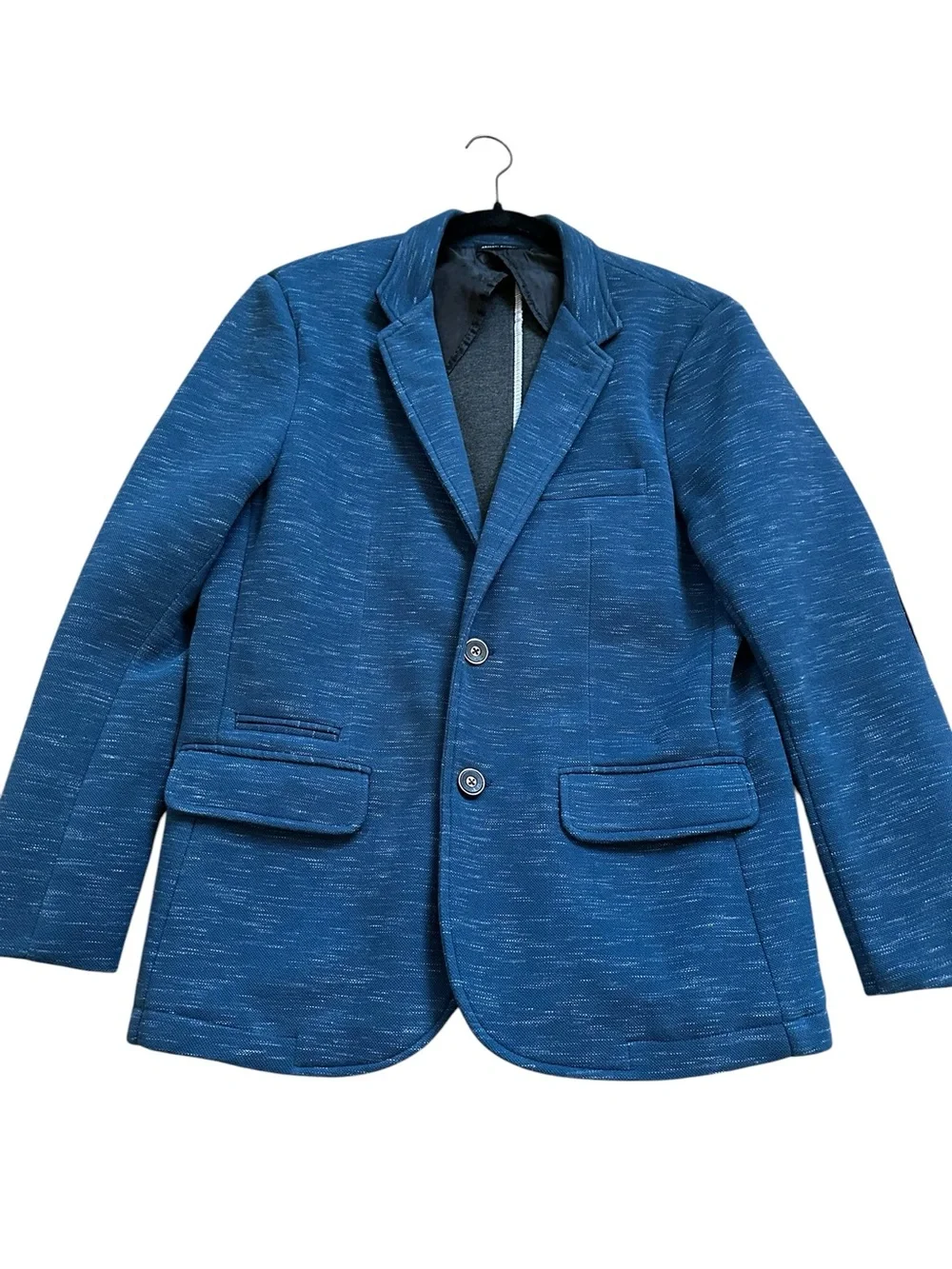AX Armani Exchange Blazer Stretch Jacket Elbow Patch Professor Academia Preppy